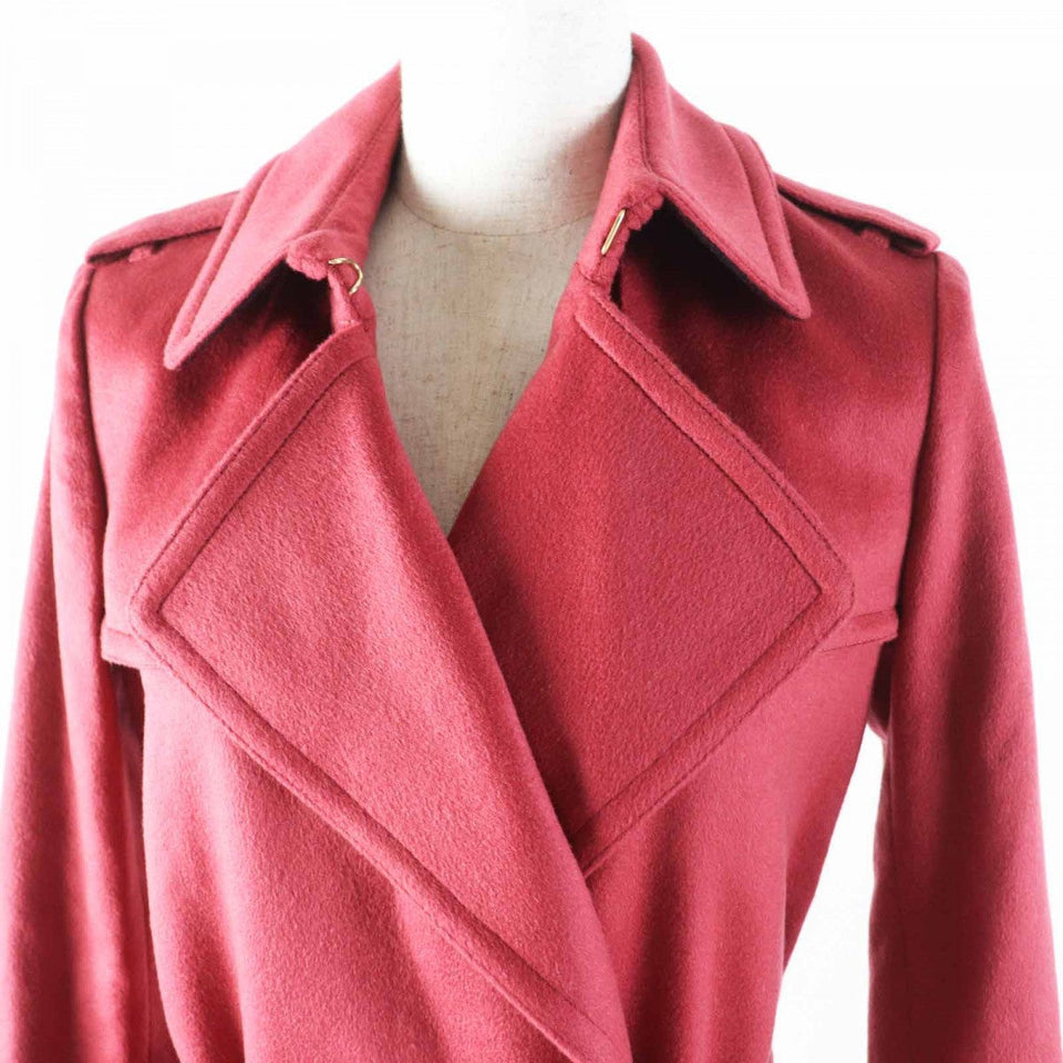 Burberry coat 4023676 Main: 100% cashmere, Lining: 60% acetate, Lining: 40% cupra, Part: 70% wool, Part: 20% nylon Pink type Women 34