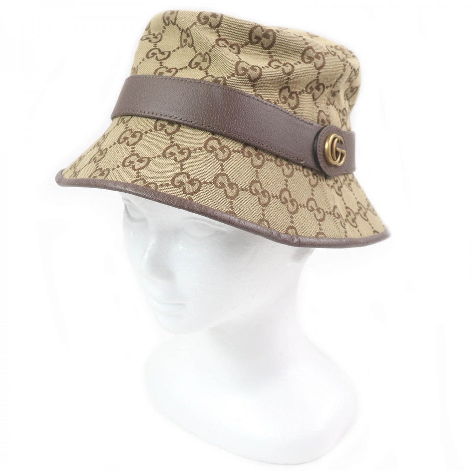 Gucci hat 576587 Outer material: 71% cotton, Outer material: 29% polyester, Lining: 100% cotton, Part: Cowhide beige mens