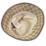 Gucci hat 576587 Outer material: 71% cotton, Outer material: 29% polyester, Lining: 100% cotton, Part: Cowhide beige mens