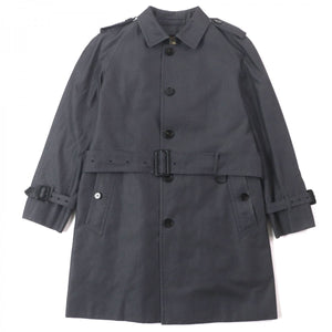 Burberry LONDON trench coat Main: 100% cotton, Leather part: cowhide, Lining: cotton, Sleeve lining: polyester, Liner: 100% wool Dark gray mens M