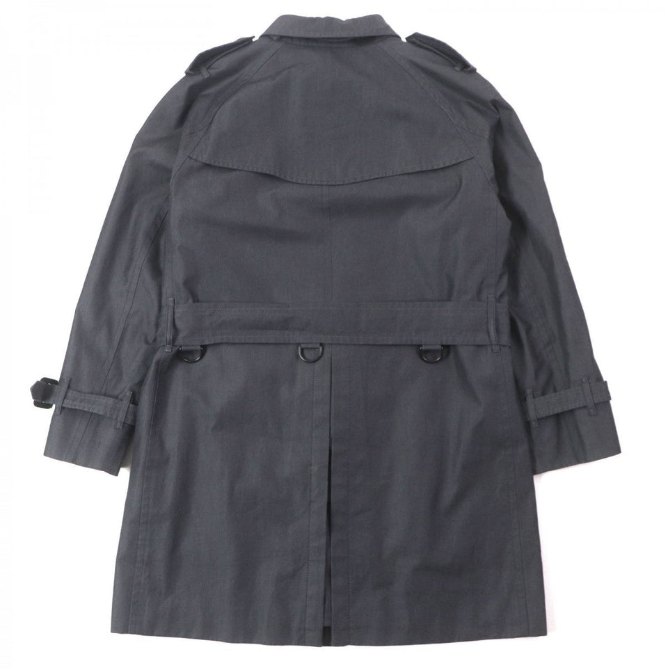 Burberry LONDON trench coat Main: 100% cotton, Leather part: cowhide, Lining: cotton, Sleeve lining: polyester, Liner: 100% wool Dark gray mens M