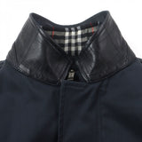 Burberry LONDON Military coat Main: 65% cotton, Main: 25% polyester, Main: 10% nylon, Leather part: sheepskin, Lining: cupra, : 10% nylon Lining: cupra : polyester Navy mens M