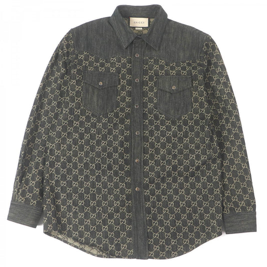 Gucci Long sleeve shirt 669613 Main: 100% cotton black mens 48