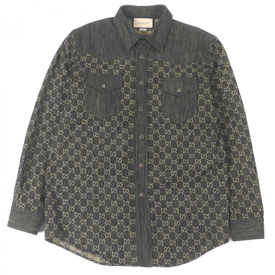 Gucci Long sleeve shirt 669613 Main: 100% cotton black mens 48