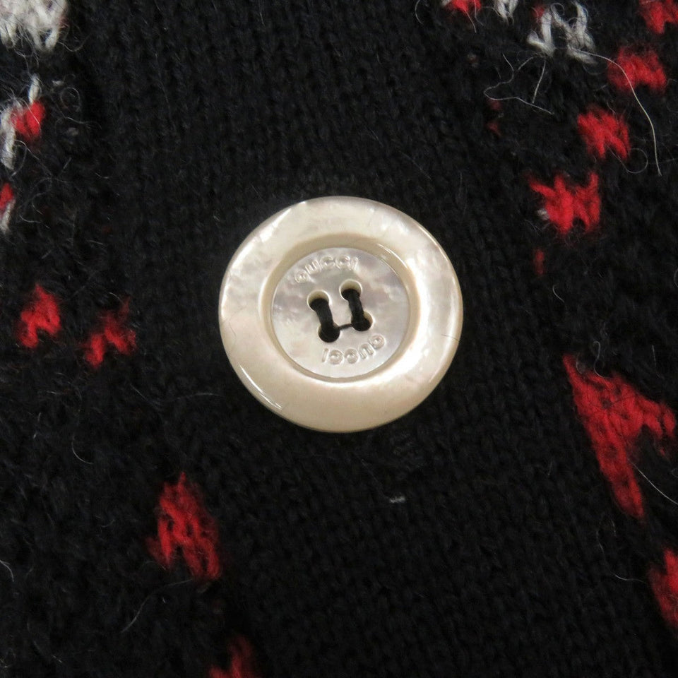 Gucci cardigan 543497 Main: 60% alpaca, Main: 40% wool black mens S