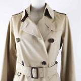 Burberry LONDON trench coat B1A89-630-51 Main: 100% cotton, Lining: cotton, Sleeve lining: cupra, Leather parts: cowhide, Liner: 100% wool beige Women 36