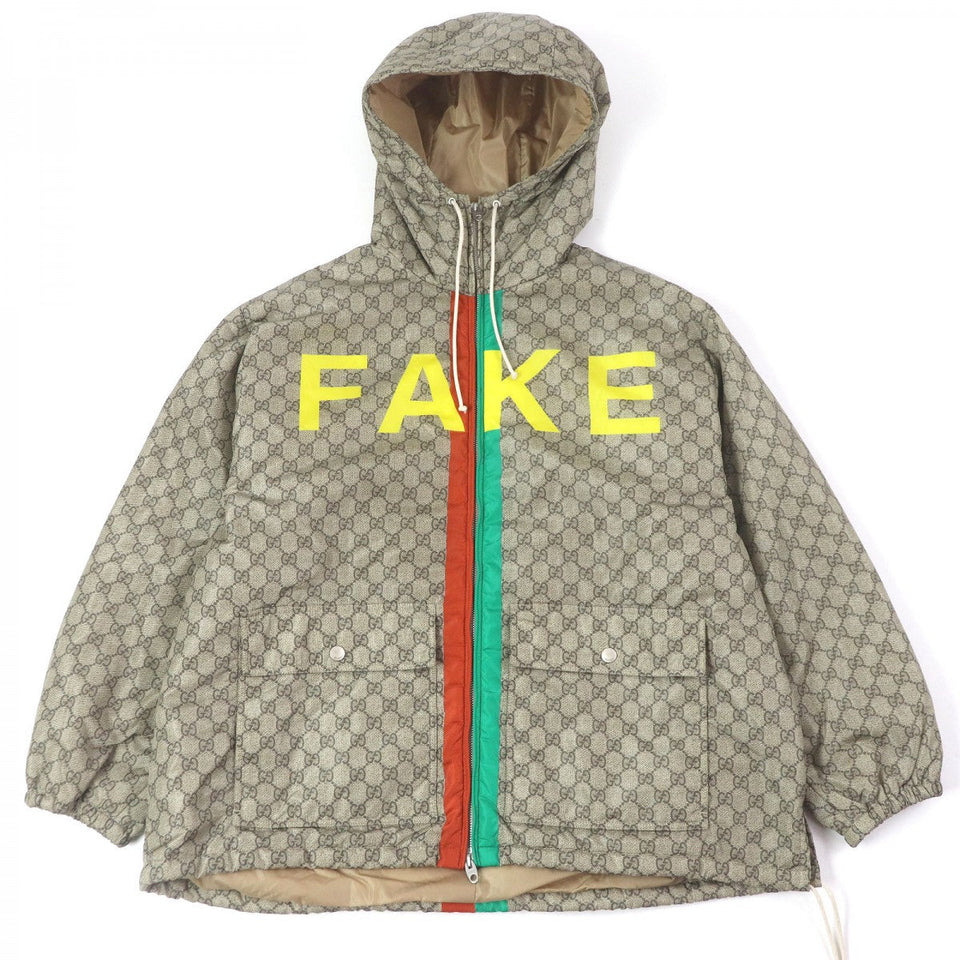 Gucci Nylon jacket 636391 Main: 100% nylon, Filling: 100% polyester beige mens 48