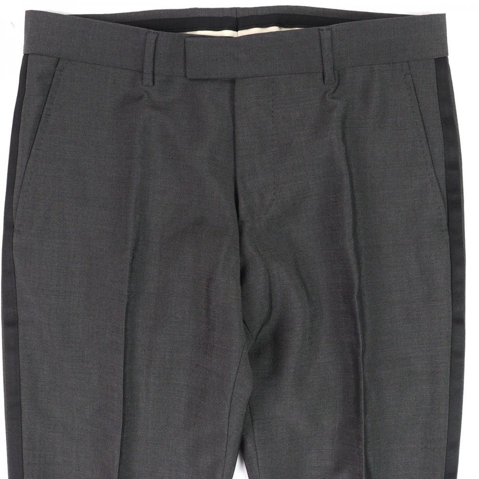 Gucci Pants 581381 Outer: 60% mohair, Outer: 40% wool, Lining: 65% polyester, Lining: 35% cotton dark gray black mens 48