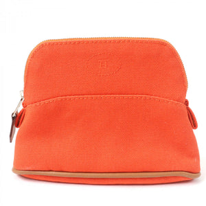 Hermes Pouch Main: Cotton, Lining: Polyurethane, Lining: Polyamide, Part: Calfskin Orange Boride pouch mini mini Women