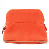 Hermes Pouch Main: Cotton, Lining: Polyurethane, Lining: Polyamide, Part: Calfskin Orange Boride pouch mini mini Women
