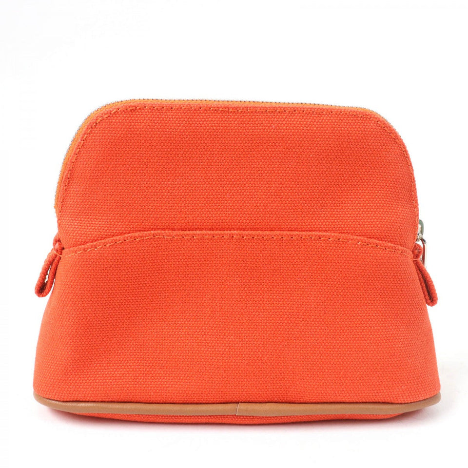 Hermes Pouch Main: Cotton, Lining: Polyurethane, Lining: Polyamide, Part: Calfskin Orange Boride pouch mini mini Women