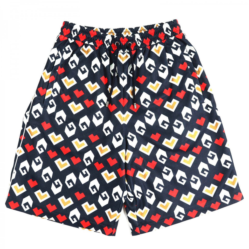 Gucci Shorts 752639 Main: 55% polyester, Main: 45% cotton, Part: 100% polyester, Lining: 100% polyester, Lining: 100% cotton Navy white red mens XS