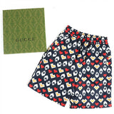 Gucci Shorts 752639 Main: 55% polyester, Main: 45% cotton, Part: 100% polyester, Lining: 100% polyester, Lining: 100% cotton Navy white red mens XS