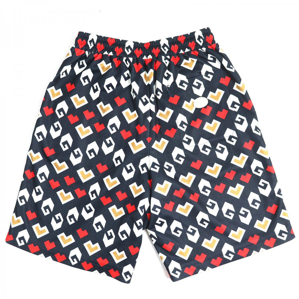 Gucci Shorts 752639 Main: 55% polyester, Main: 45% cotton, Part: 100% polyester, Lining: 100% polyester, Lining: 100% cotton Navy white red mens XS