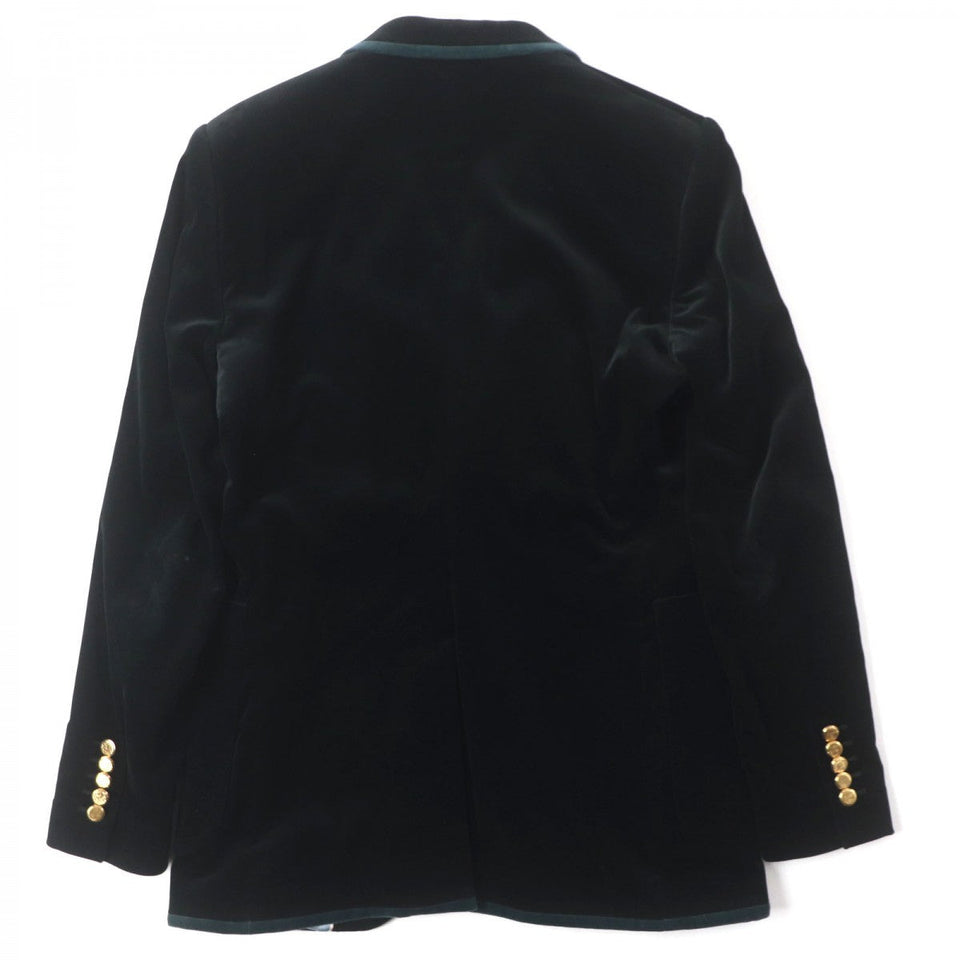 Gucci tailored jacket 549369 Outer: 72% cotton, Outer: 26% rayon, Outer: 2% polyurethane, Lining: 68% rayon, Lining: 32% silk Black type Green mens 48