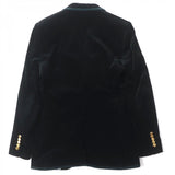 Gucci tailored jacket 549369 Outer: 72% cotton, Outer: 26% rayon, Outer: 2% polyurethane, Lining: 68% rayon, Lining: 32% silk Black type Green mens 48