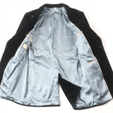 Gucci tailored jacket 549369 Outer: 72% cotton, Outer: 26% rayon, Outer: 2% polyurethane, Lining: 68% rayon, Lining: 32% silk Black type Green mens 48