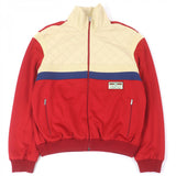 Gucci Jacket 625287 Main: 55% polyester, Main: 45% cotton, Lining: 100% cotton, Filling: 100% polyester, Part: 94% wool Red Ivory mens M
