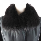 Burberry LONDON coat Outer: 100% polyester, Part: Sheepskin, Fur: Fox, Part: Cowhide, Filling: 100% polyester Dark green Women 38