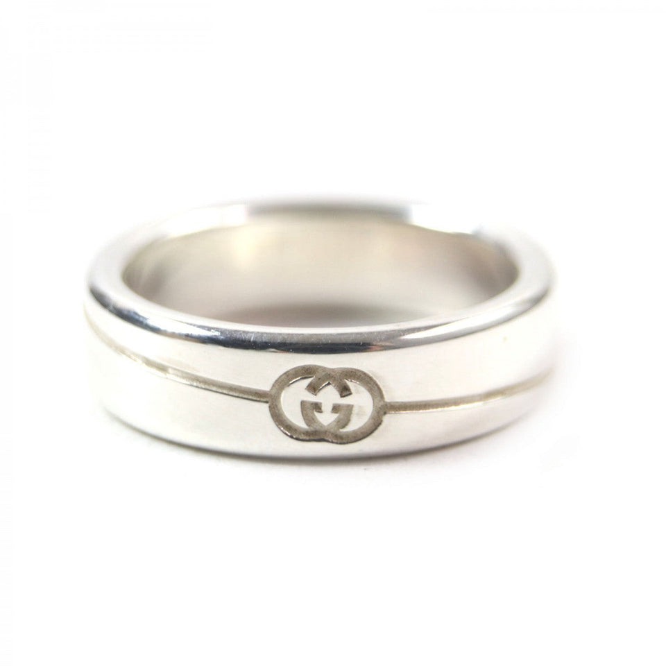 Gucci Ring 774052 Mainï¿½FAG925 Silver Diagonal Interlocking G mens 17