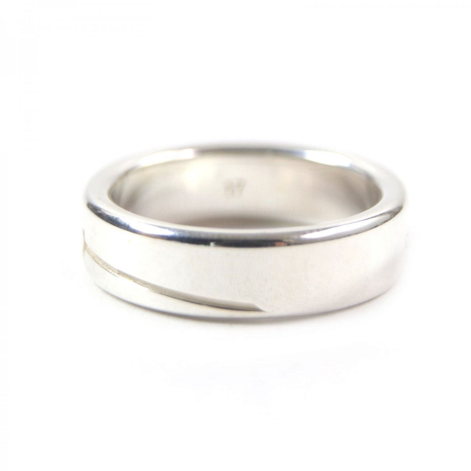 Gucci Ring 774052 Mainï¿½FAG925 Silver Diagonal Interlocking G mens 17