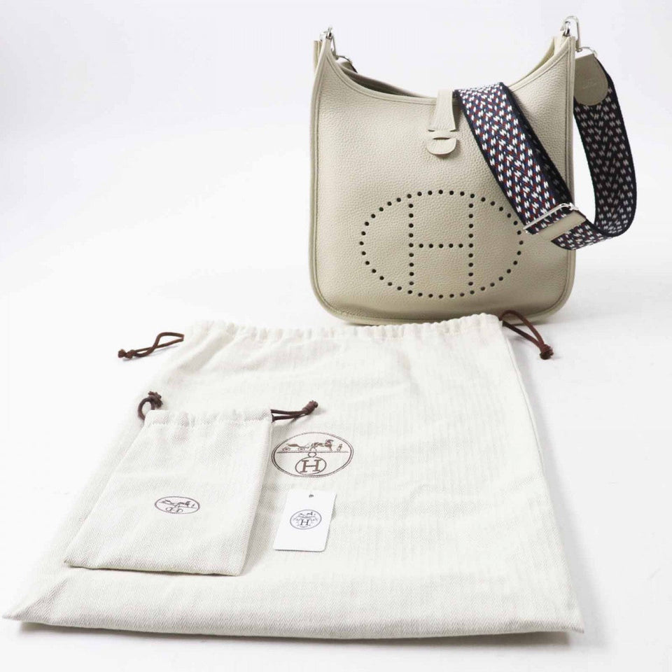 Hermes Shoulder Bag Main FTaurillon Clemence Beton Evelyn 3PM Women