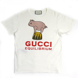 Gucci Short sleeve T-shirt 615044 Main: 100% cotton, Part: 100% acrylic Off-white multicolor mens XXS