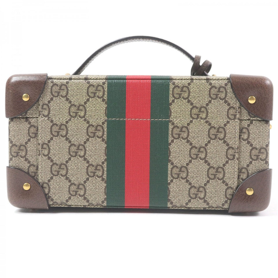 Gucci Briefcase 649581 Main: GG Supreme canvas Brown Gucci Savoy mens