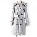Burberry trench coat 8067908 Main: 100% polyester, Lining: 100% wool, Sleeve lining: 100% polyester, Part: 100% polyester, Filling: 100% polyester gray Women 40