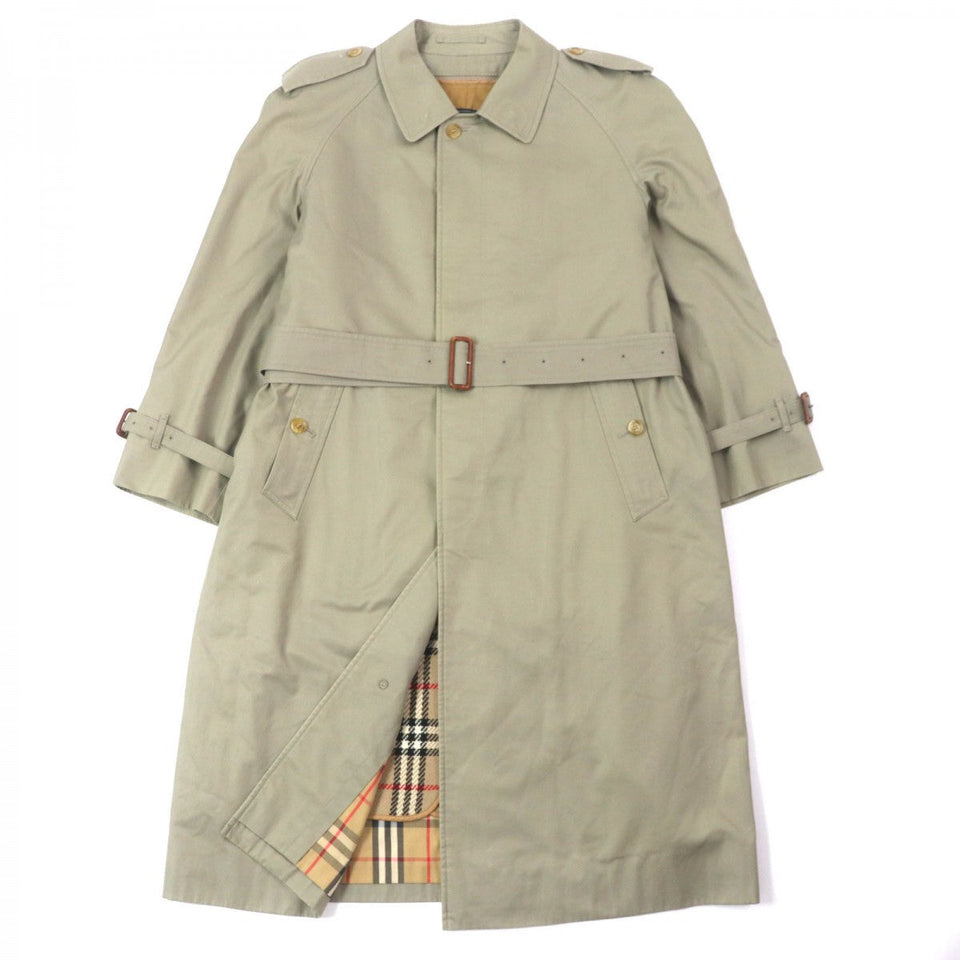 Burberry Stainless collar coat Outer: 70% cotton, Outer: 30% polyester, Lining: polyester, Lining: cotton, Sleeve lining: polyester khaki mens