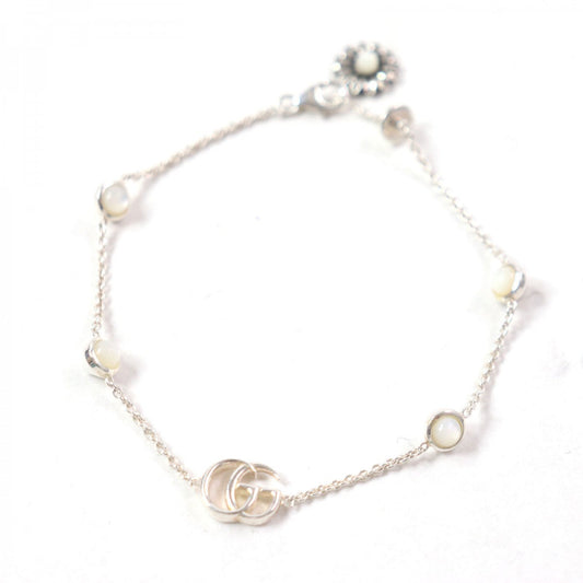 Gucci bracelet 527393 Mainï¿½FSV925 Silver white Double G Mother of Pearl Bracelet Women 17