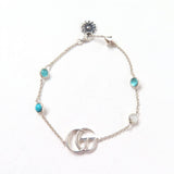 Gucci bracelet 527393 Main: SV925, Part: Mother of Pearl, Part: Silver blue Double G Mother of Pearl Bracelet Women 17