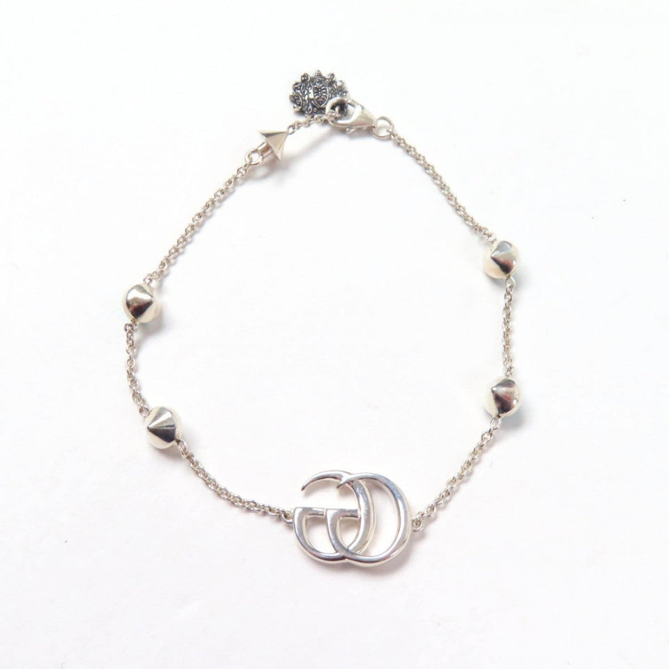 Gucci bracelet 527393 Main: SV925, Part: Mother of Pearl, Part: Silver blue Double G Mother of Pearl Bracelet Women 17