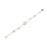 Gucci bracelet 527393 Main: SV925, Part: Mother of Pearl, Part: Silver blue Double G Mother of Pearl Bracelet Women 17