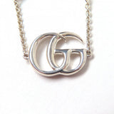 Gucci bracelet 527393 Main: SV925, Part: Mother of Pearl, Part: Silver blue Double G Mother of Pearl Bracelet Women 17