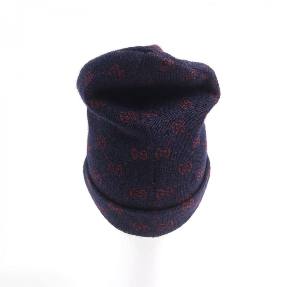 Gucci Knit cap 534812 4G295 Main: 85% alpaca, Main: 15% wool, Part: 100% polyester Navy red mens M