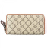 Gucci Long Wallet Purse 819122 Main: Canvas, Part: Leather Beige brown GG Emblem Zip Around Wallet mens