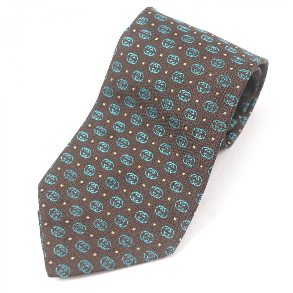 Gucci tie Main: 100% silk Brown mens