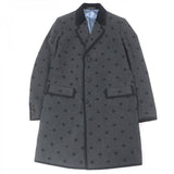 Gucci Chester coat 468117 Outer: 100% wool, Lining: 68% rayon, Lining: 32% silk, Part: 100% cotton, Sleeve lining: 100% cupra gray mens 48