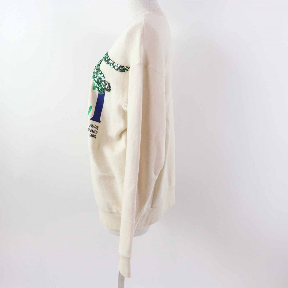 Gucci sweat 469250 Main: 100% cotton, some: nylon, some: polyester, some: polyethylene, some: metal fiber Ivory Multi Women XS