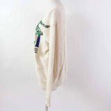 Gucci sweat 469250 Main: 100% cotton, some: nylon, some: polyester, some: polyethylene, some: metal fiber Ivory Multi Women XS