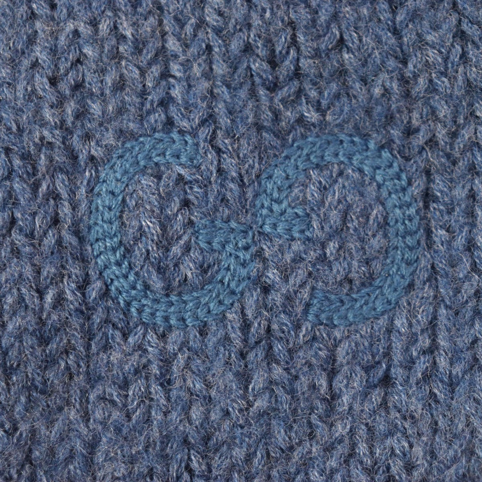 Gucci sweater 636327 Main: 100% wool, part: 50% acrylic, part: 50% wool Navy mens XL