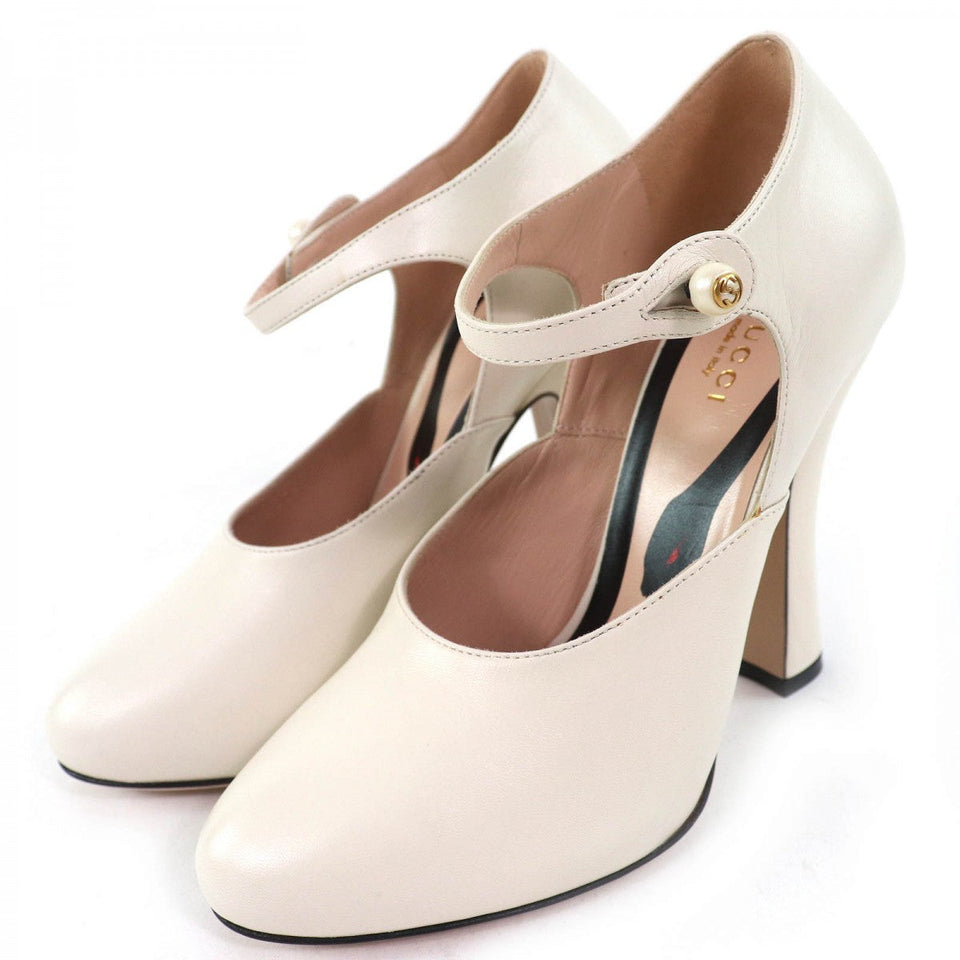 Gucci pumps 447599 Main: Leather Ivory Women 37