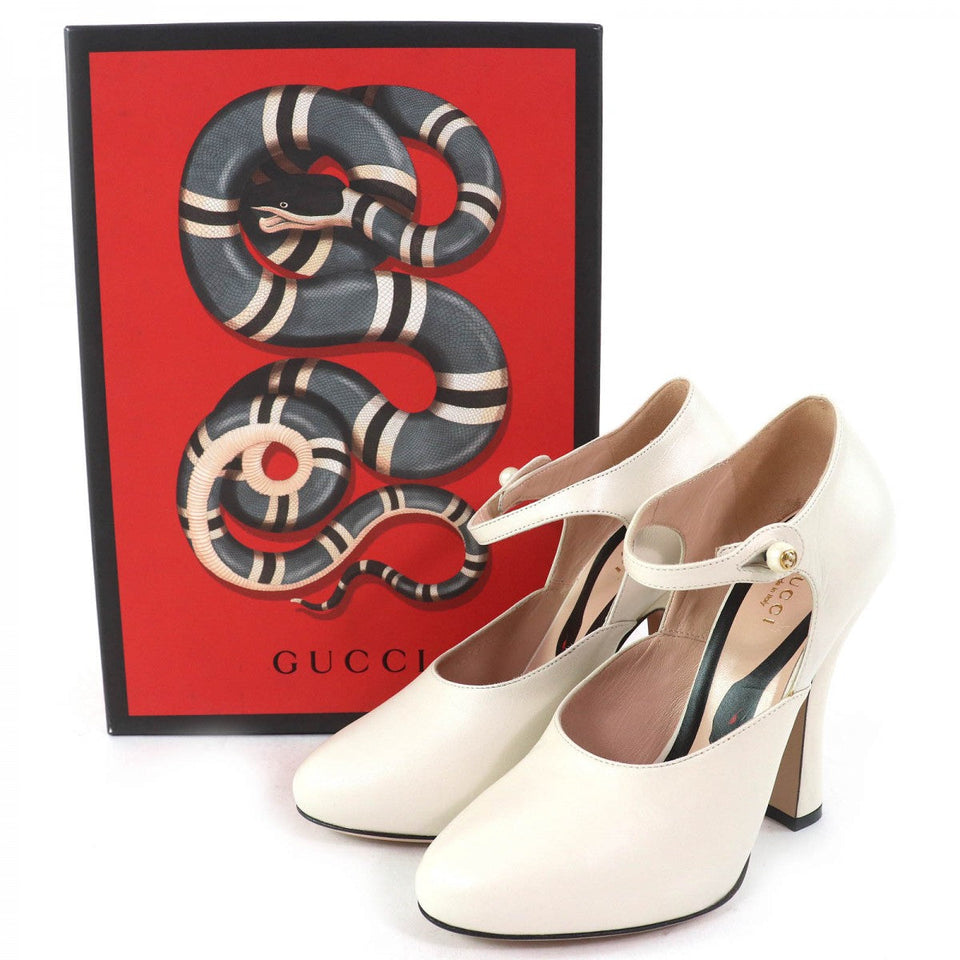 Gucci pumps 447599 Main: Leather Ivory Women 37