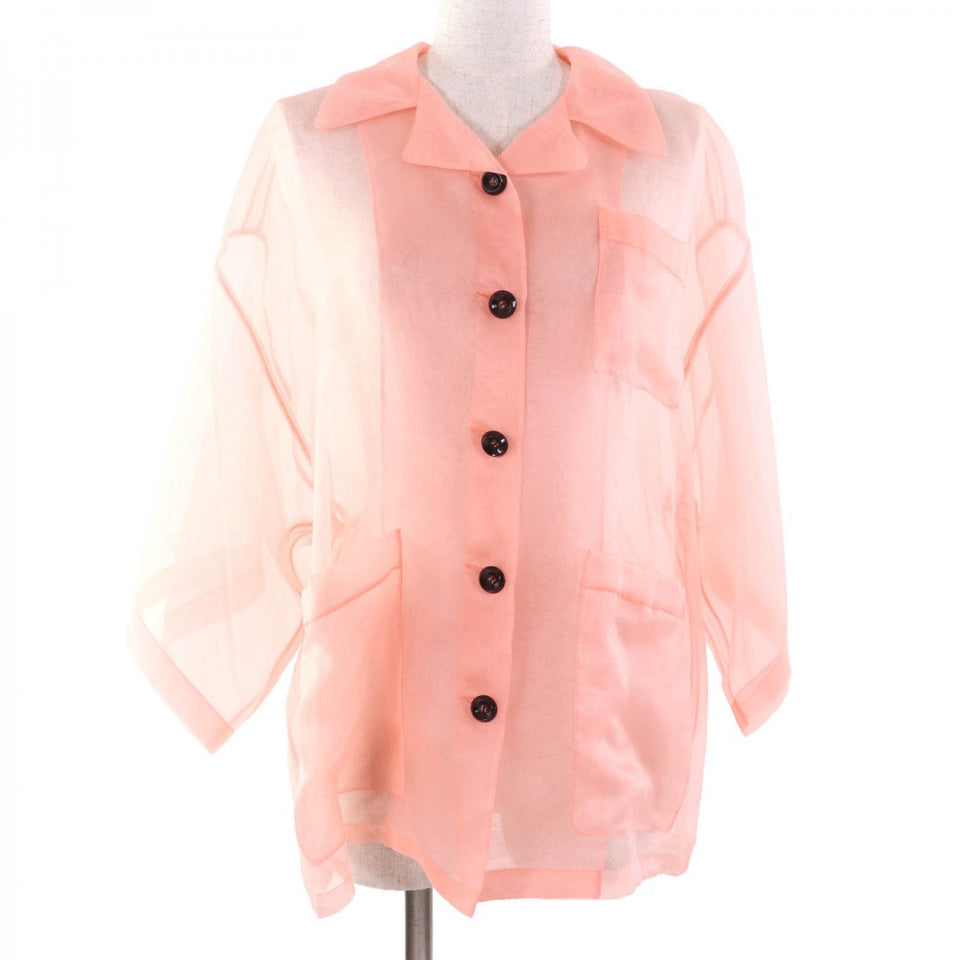 Gucci Short sleeve shirt 616556 silk salmon pink 36