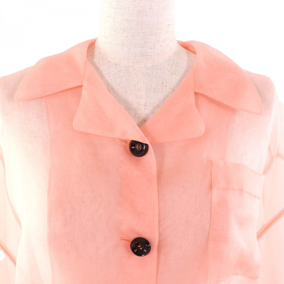Gucci Short sleeve shirt 616556 silk salmon pink 36