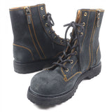 Gucci boots 761989 denim Indigo Shelly Line Web Line 6 1/2