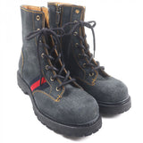 Gucci boots 761989 denim Indigo Shelly Line Web Line 6 1/2