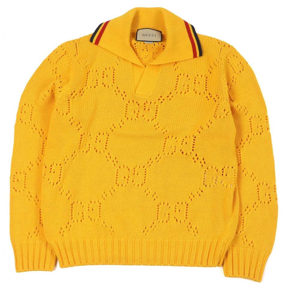 Gucci knit 737654 Main: 100% cotton yellow mens S