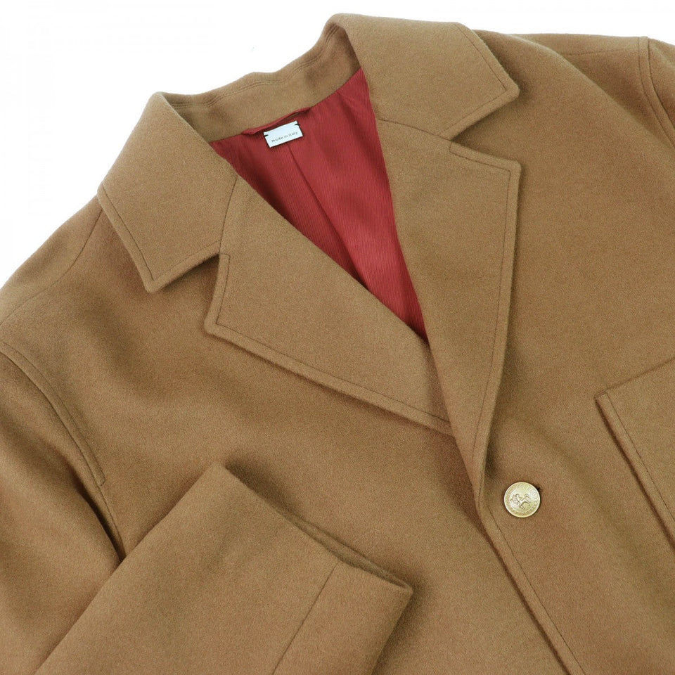 Gucci coat 728446 Outer: 100% cashmere, Lining: 100% rayon, Part: 60% polyester, Part: 30% rayon, Part: 10% silk Brown mens 46